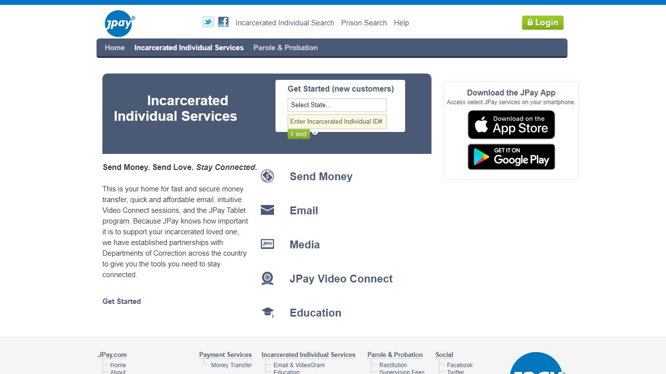 JPay | Friends And Family - Incarcerated Individual Services