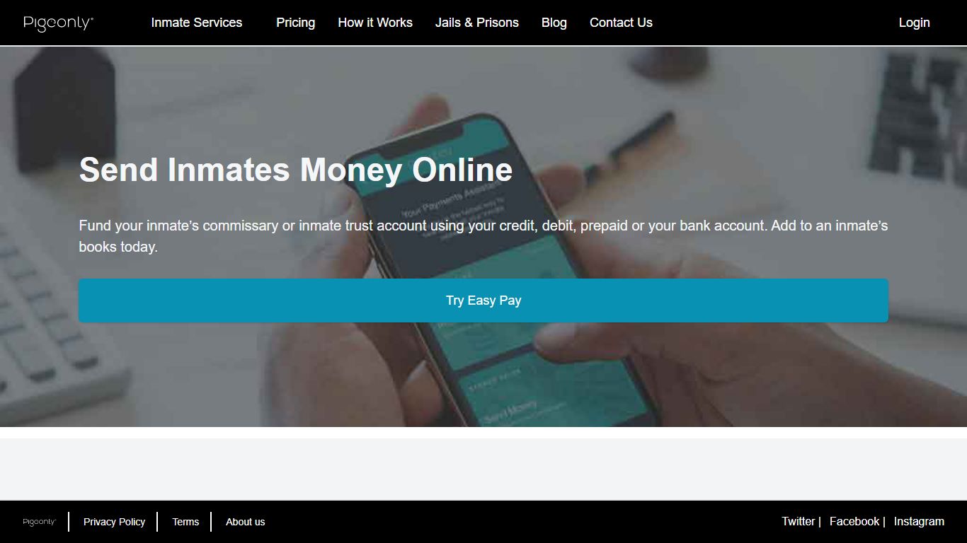 Send Money to an Inmate | Pigeonly